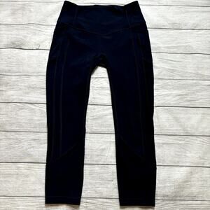 Lululemon All The Right Places Crop Legging 23" Women Size 8 Navy